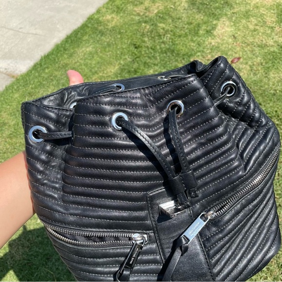 EUC Michael Kors Elisa Backpack Lamb Skin Leather Black MSRP $398 - Picture 9 of 14